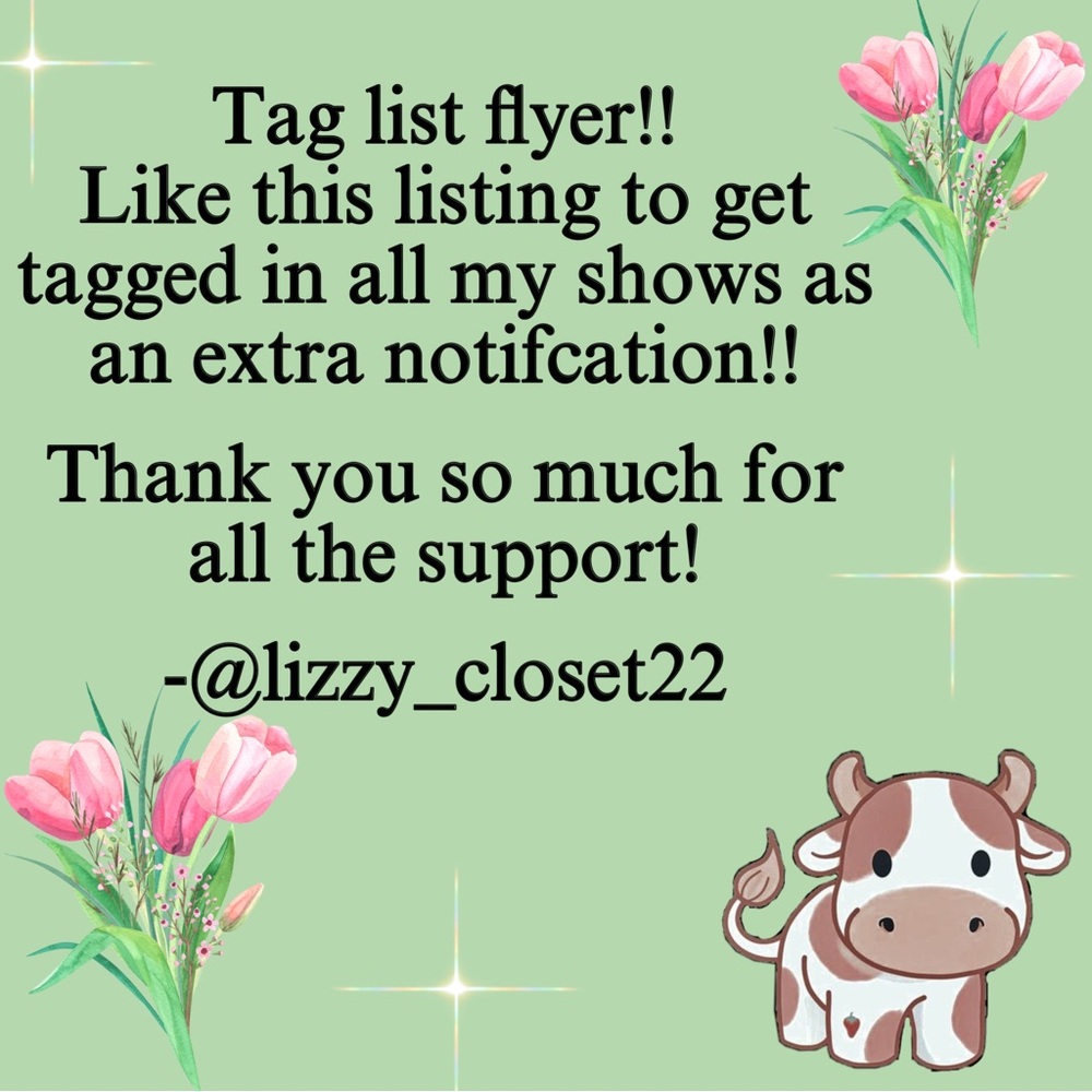 Tag List Flyer For Live Shows